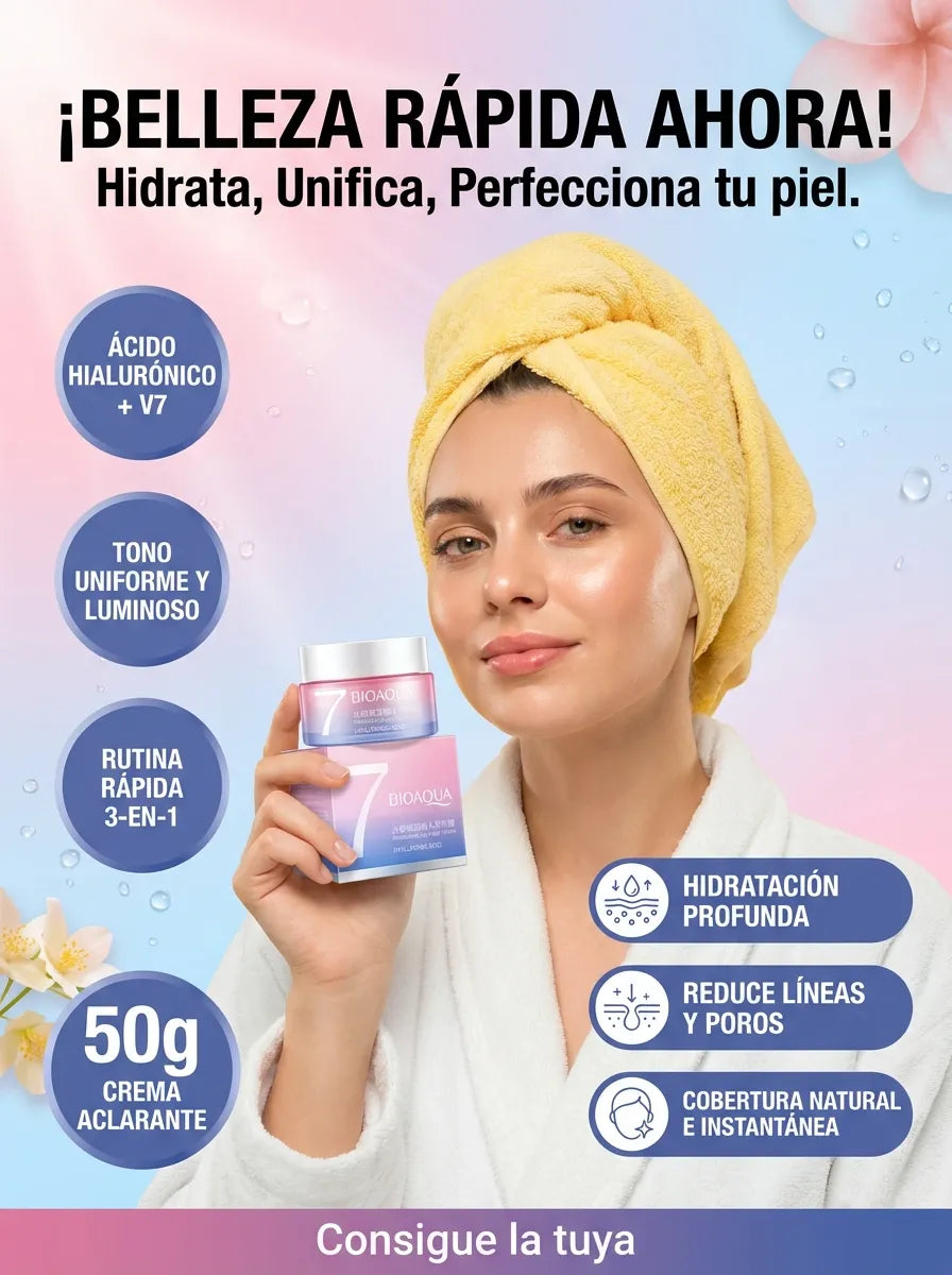 Crema Aclaradora Bioaqua: Tono Uniforme e Hidratación (50g)