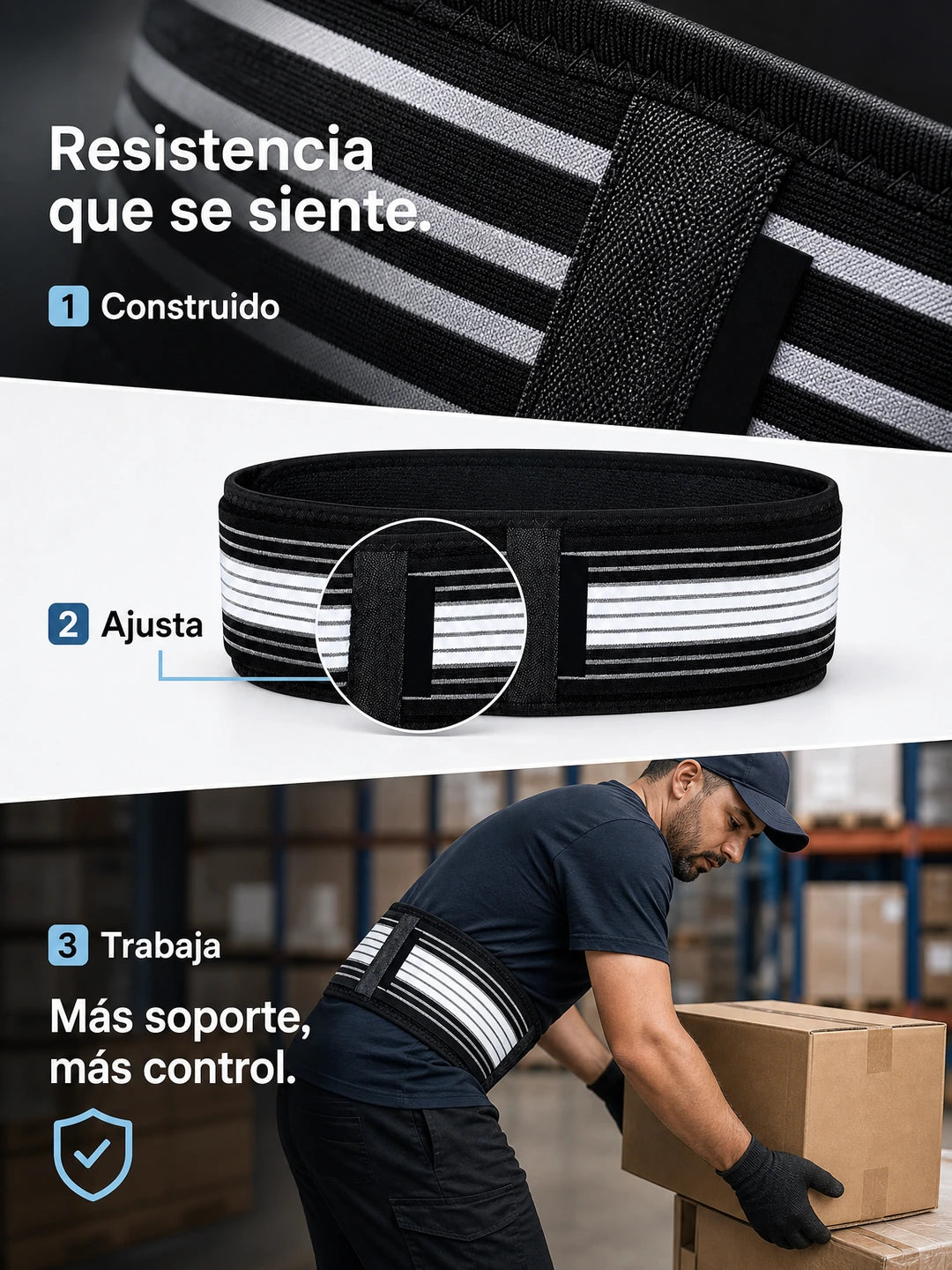 LUMBAR SUPPORT BELT – Cinturón Lumbar Ajustable de Compresión para Soporte, Estabilidad y Comodidad de la Zona Baja de la Espalda