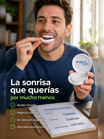 Snap Smile – Carillas Dentales Removibles para una Sonrisa Más Uniforme