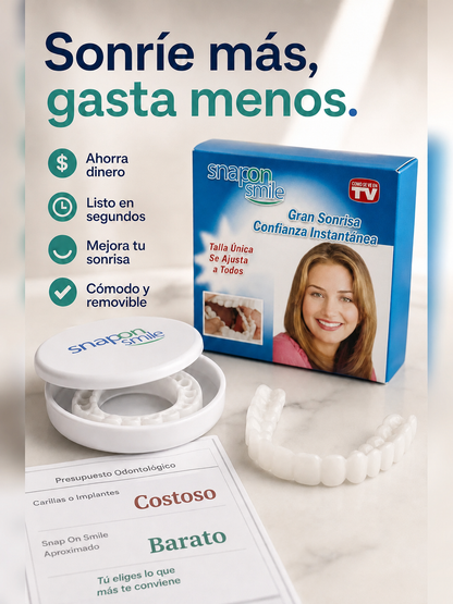 Snap Smile – Carillas Dentales Removibles para una Sonrisa Más Uniforme