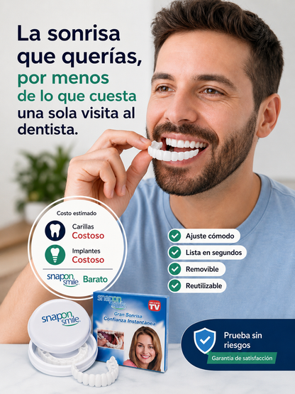 Snap Smile – Carillas Dentales Removibles para una Sonrisa Más Uniforme