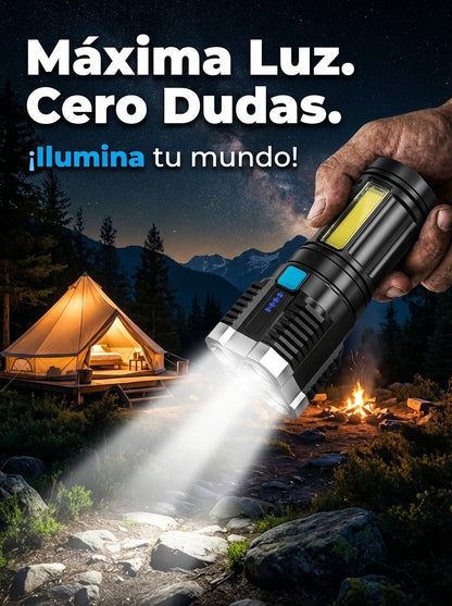 Linterna Táctica Profesional Recargable USB Impermeable