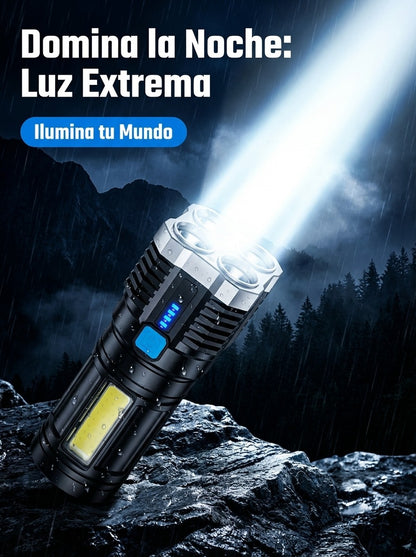 Linterna Táctica Profesional Recargable USB Impermeable