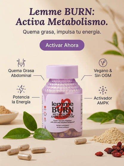 Lemme Burn – Cápsulas para Activar el Metabolismo y Control del Peso (60 Cápsulas)