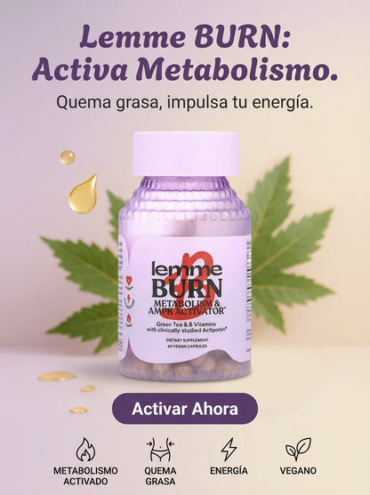 Lemme Burn – Cápsulas para Activar el Metabolismo y Control del Peso (60 Cápsulas)
