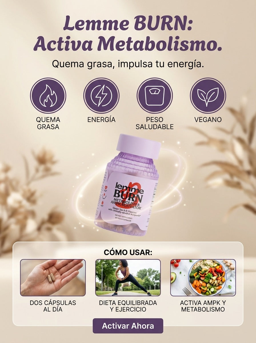 Lemme Burn – Cápsulas para Activar el Metabolismo y Control del Peso (60 Cápsulas)