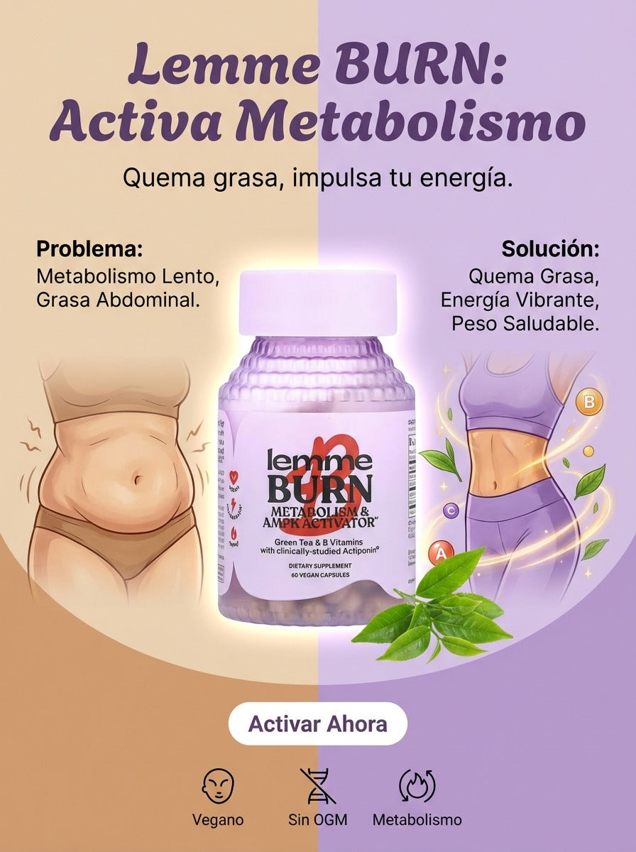 Lemme Burn – Cápsulas para Activar el Metabolismo y Control del Peso (60 Cápsulas)