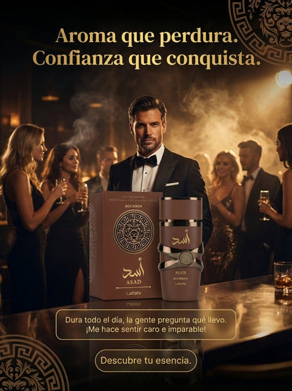 Perfume Árabe ASAD de Lujo: Fragancia Exótica (Edición Black)