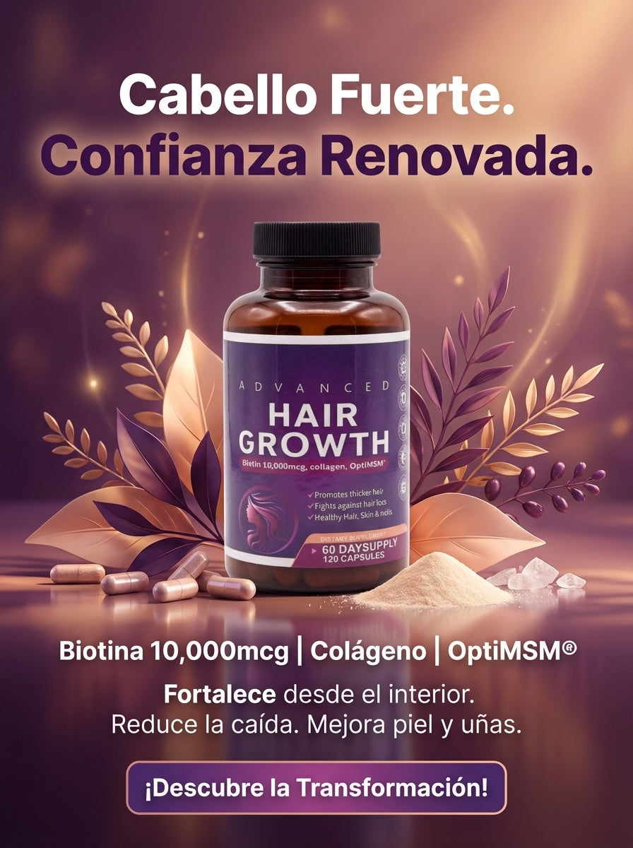 Hair Growth Advanced – Cápsulas para Crecimiento Capilar, Piel y Uñas (120 cápsulas)