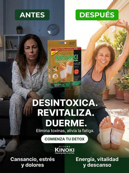 Parches Kinoki: Desintoxicación Plantar (Incluye 10 Detox Pads)
