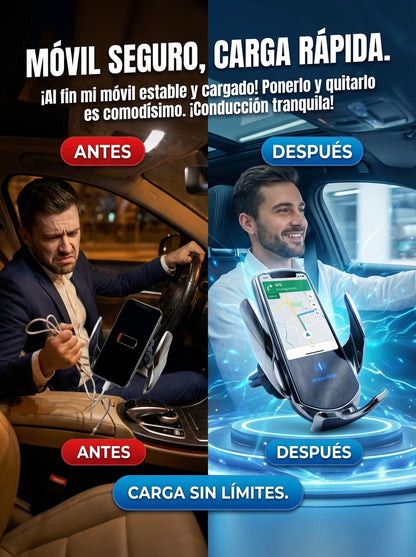 Soporte de Celular con Carga Inalámbrica y adaptadores