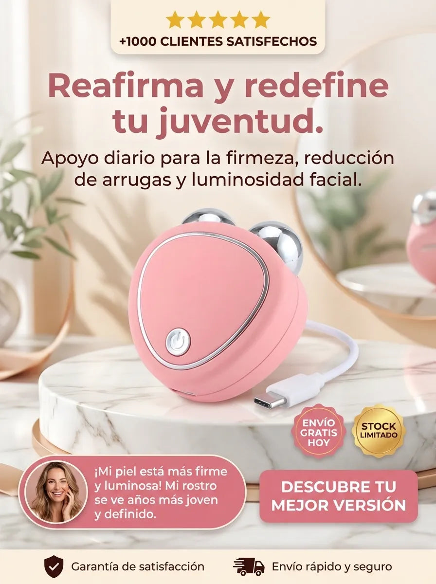 SkinGlow - Dispositivo de Rejuvenecimiento Facial con Microcorriente y Estimulación Muscular