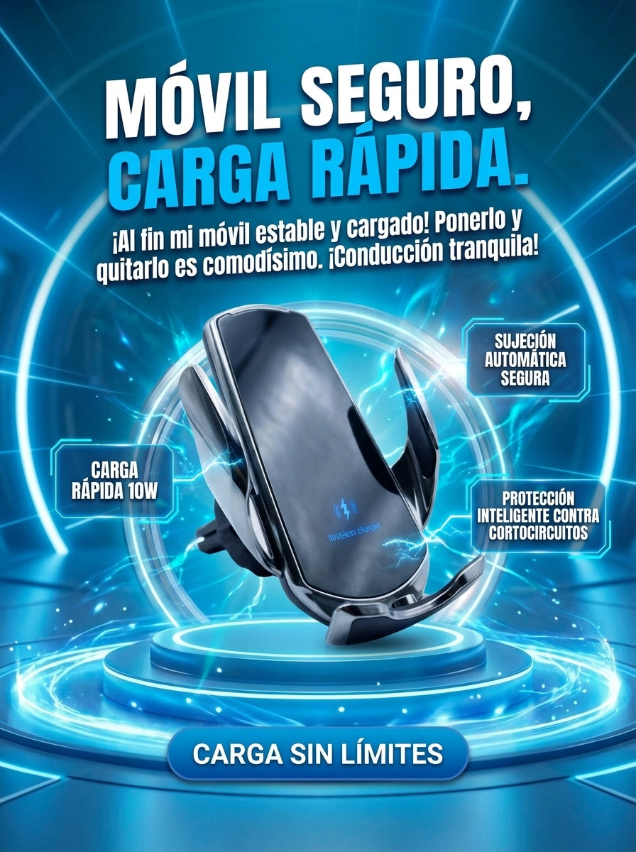 Soporte de Celular con Carga Inalámbrica y adaptadores
