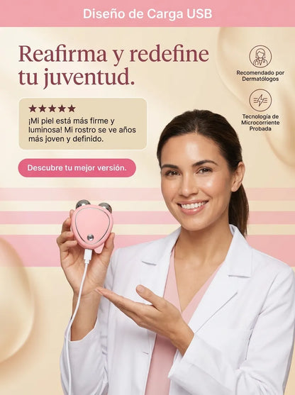 SkinGlow - Dispositivo de Rejuvenecimiento Facial con Microcorriente y Estimulación Muscular