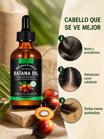 BATANA OIL – Aceite de Batana Prensado en Frío para Fortalecimiento, Hidratación y Cuidado del Cabello y Cuero Cabelludo (60 ml)