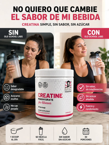 Creatina Monohidratada - Fuerza y Rendimiento para Mujeres (240 g)