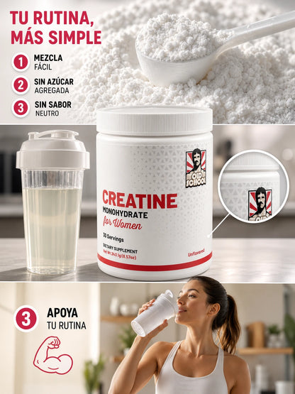 Creatina Monohidratada - Fuerza y Rendimiento para Mujeres (240 g)