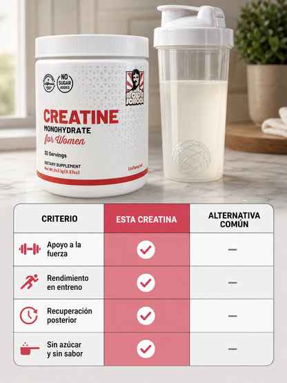 Creatina Monohidratada - Fuerza y Rendimiento para Mujeres (240 g)