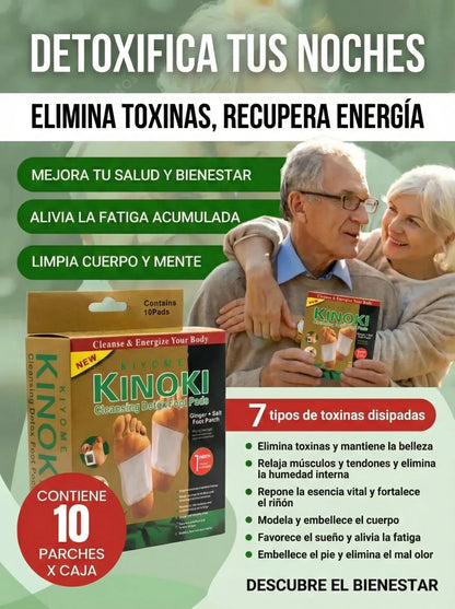 Parches Kinoki: Desintoxicación Plantar (Incluye 10 Detox Pads)