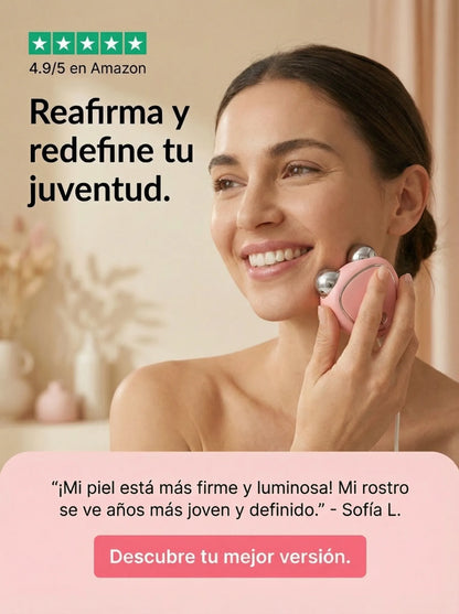 SkinGlow - Dispositivo de Rejuvenecimiento Facial con Microcorriente y Estimulación Muscular
