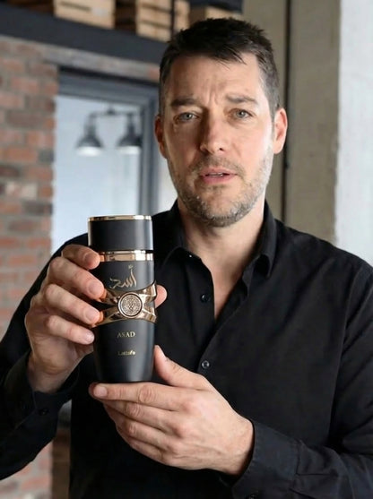 Perfume Árabe ASAD de Lujo: Fragancia Exótica (Edición Black)