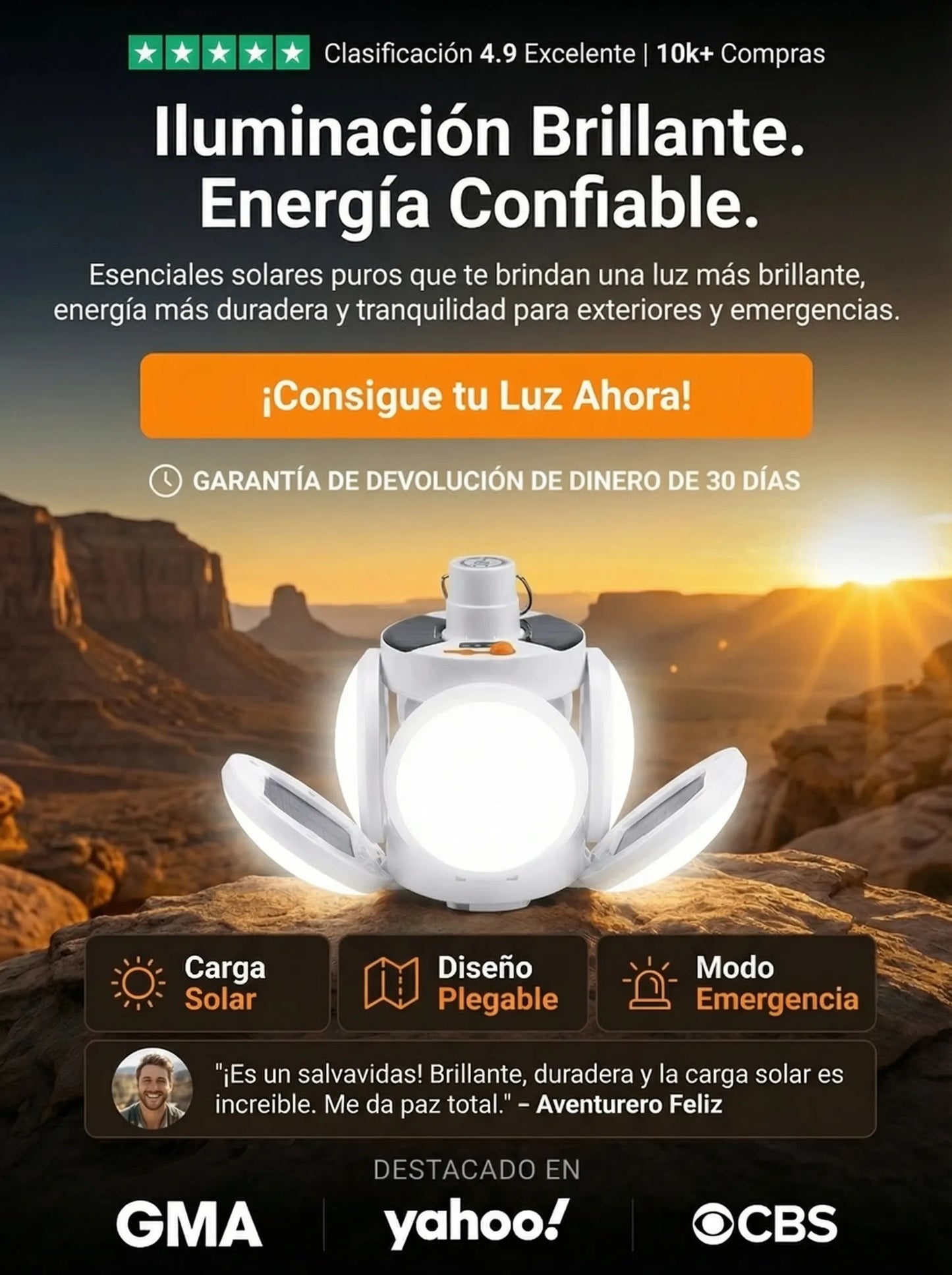 Bulby™ Bombilla Lámpara Solar Plegable 2 en 1 (2x1)