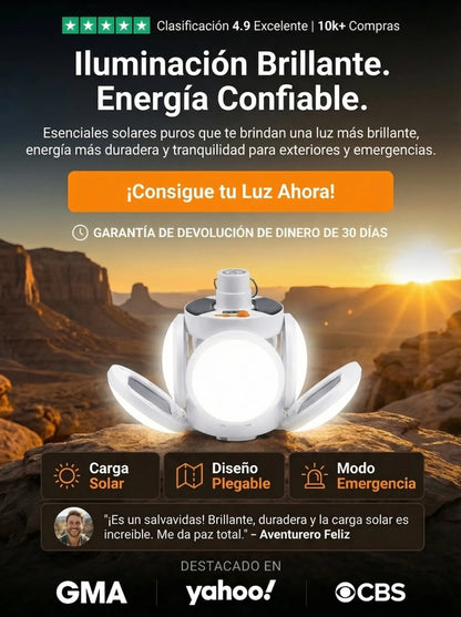 Bulby™ Bombilla Lámpara Solar Plegable 2 en 1 (2x1)