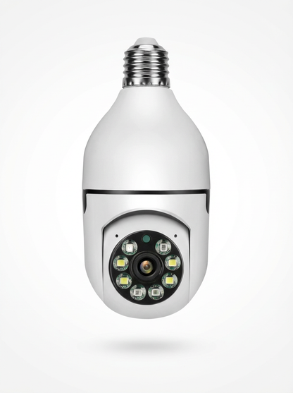 Cámara de Seguridad WiFi: Tipo Foco con Visión 360°