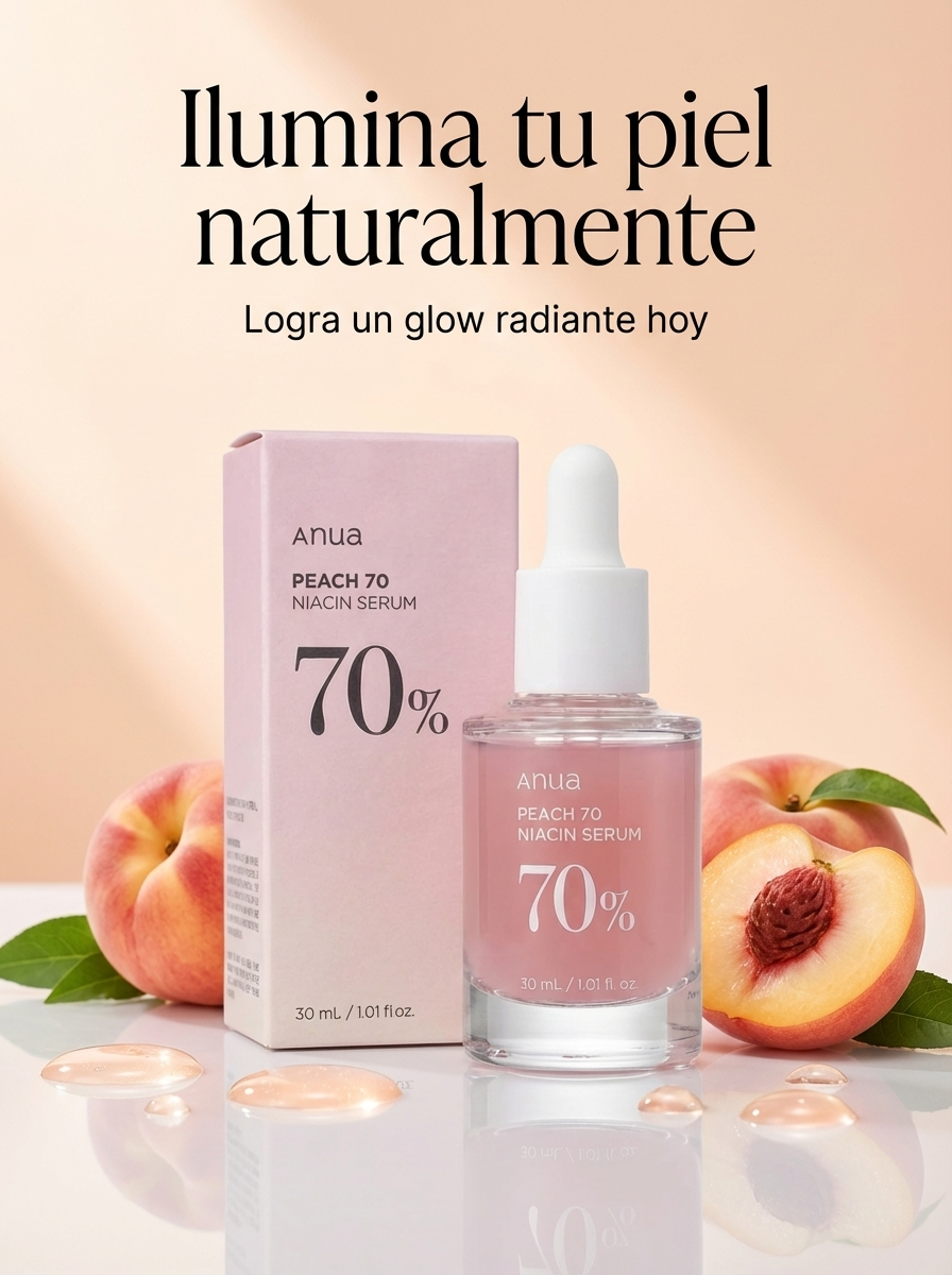 Anua Peach 70%: Serum Iluminador con Niacinamida