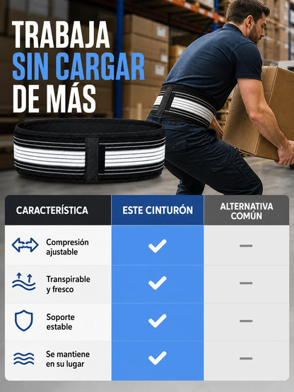 LUMBAR SUPPORT BELT – Cinturón Lumbar Ajustable de Compresión para Soporte, Estabilidad y Comodidad de la Zona Baja de la Espalda