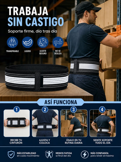 LUMBAR SUPPORT BELT – Cinturón Lumbar Ajustable de Compresión para Soporte, Estabilidad y Comodidad de la Zona Baja de la Espalda