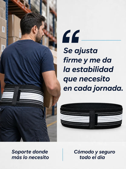 LUMBAR SUPPORT BELT – Cinturón Lumbar Ajustable de Compresión para Soporte, Estabilidad y Comodidad de la Zona Baja de la Espalda
