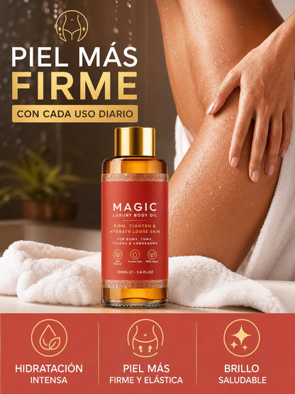 MAGIC LUXURY BODY OIL – Aceite Corporal Reafirmante e Hidratante para Mejorar la Apariencia de la Piel Flácida y Suavizar la Piel (100 ml)