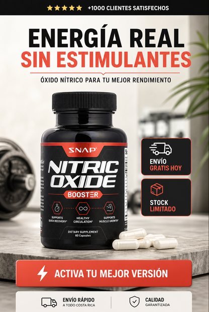 Óxido Nítrico™ – Cápsulas de Óxido Nítrico con Huanarpo para Energía, Potencia y Rendimiento , Fórmula Avanzada Natural (120 Cápsulas) – SuperHuman™