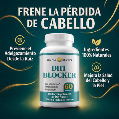 DHT Blocker Fórmula para cabello y piel Simply Revival (60 Cápsulas)