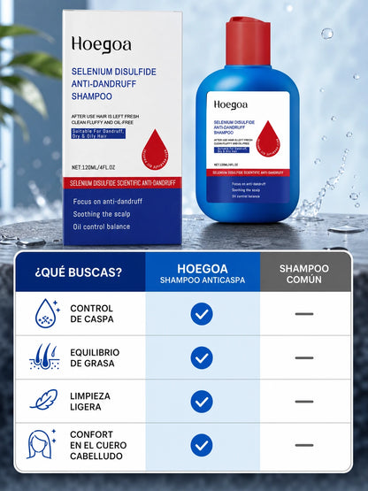 SELENIUM DISULFIDE ANTI-DANDRUFF SHAMPOO – Champú Anticaspa con Disulfuro de Selenio para Control de Caspa, Grasa y Cuidado del Cuero Cabelludo (120 ml)