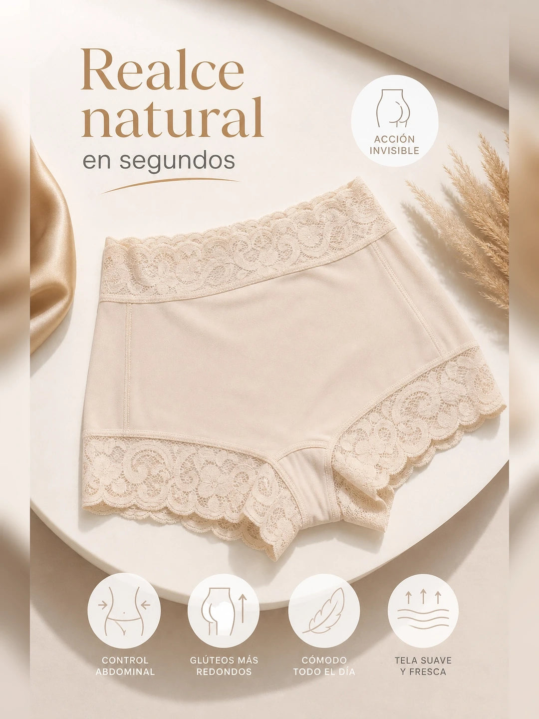 Short Cachetero Moldeador – Faja Levanta Glúteos y Control Abdomen Invisible