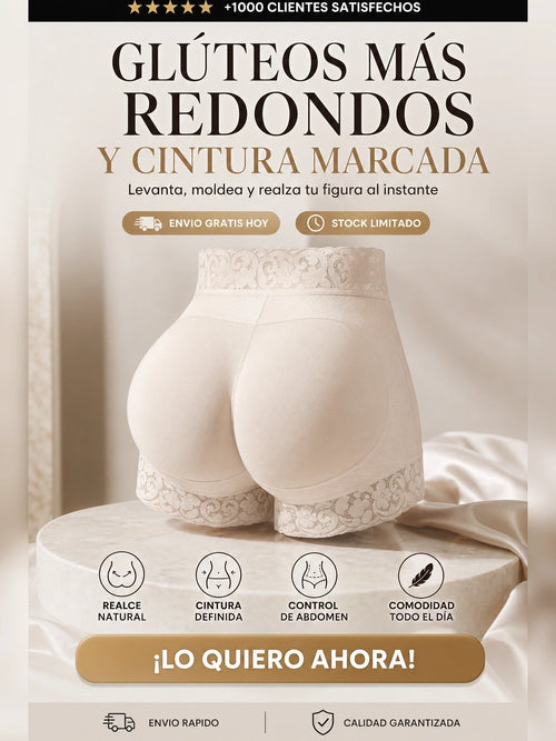 Short Cachetero Moldeador – Faja Levanta Glúteos y Control Abdomen Invisible