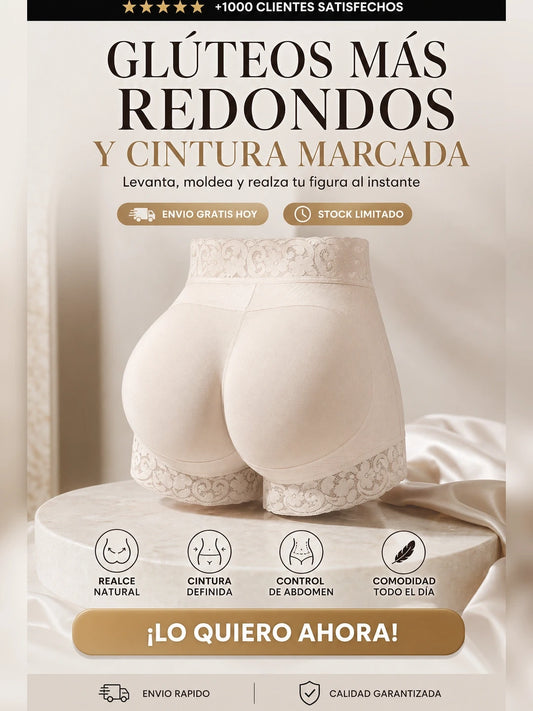Short Cachetero Moldeador – Faja Levanta Glúteos y Control Abdomen Invisible
