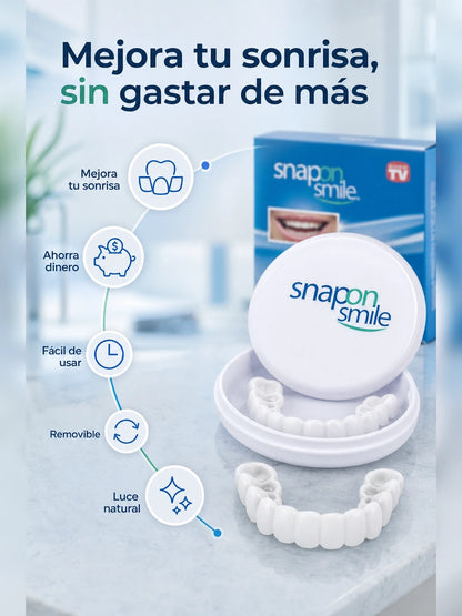 Snap Smile – Carillas Dentales Removibles para una Sonrisa Más Uniforme