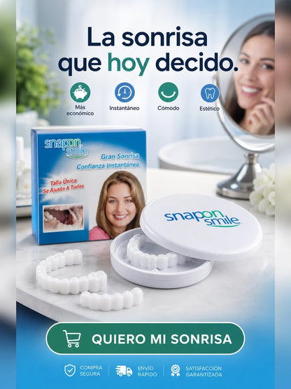 Snap Smile – Carillas Dentales Removibles para una Sonrisa Más Uniforme