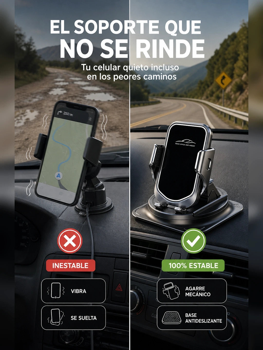 Autogrip - Soporte 360° de Auto para Celular