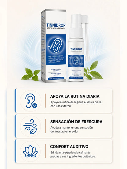 TinniDrop – Spray para Alivio del Tinnitus y Bienestar Auditivo (25 ml)