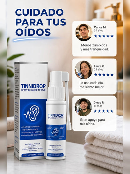 TinniDrop – Spray para Alivio del Tinnitus y Bienestar Auditivo (25 ml)